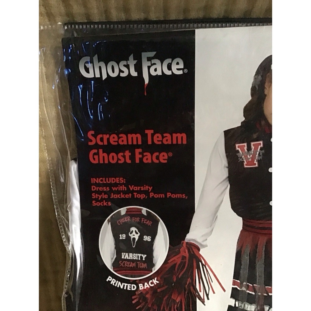 Scream Team Ghost Face - Cheerleader - Halloween Cosplay Costume- New - Picture 2 of 3